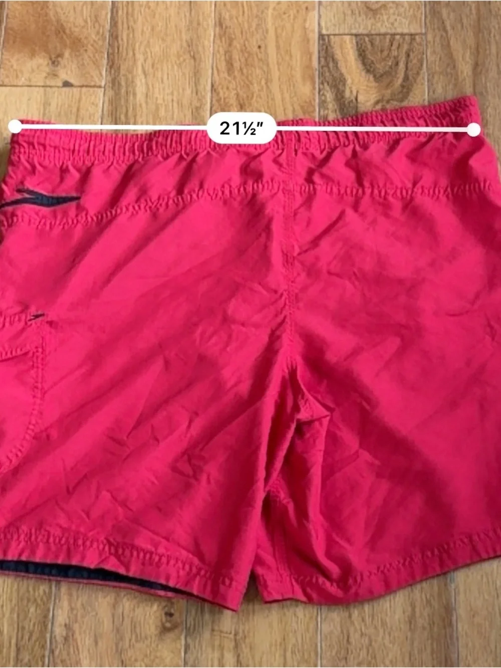 Y2K Speedo Mens Large Red Swim Trunks Board Shorts Beach Swimwear